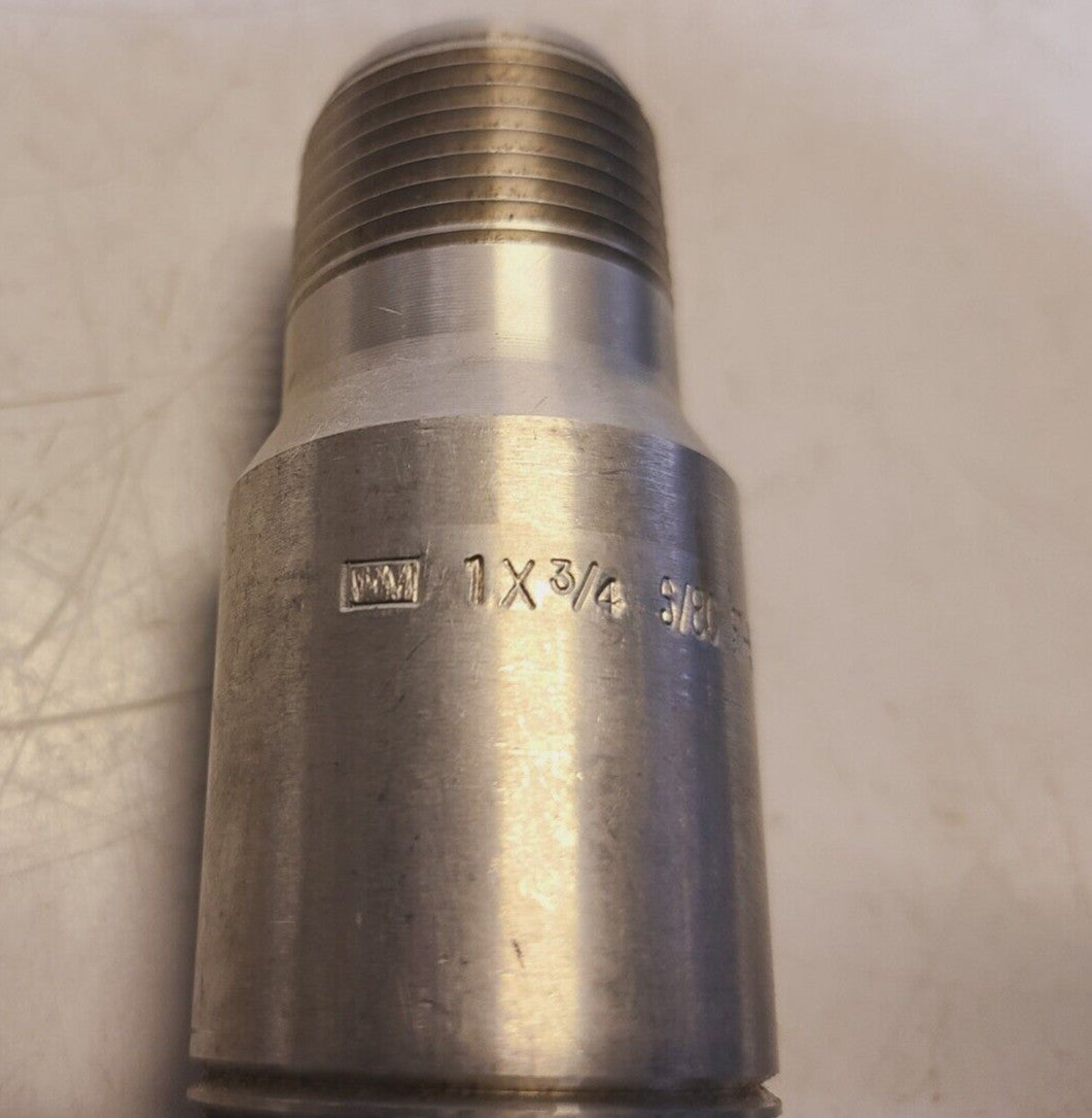 2 Quantity of Steel Heavy Swage Nipples 1 x 3/4 | S/80 SP-95 | 08037 (2 Qty)