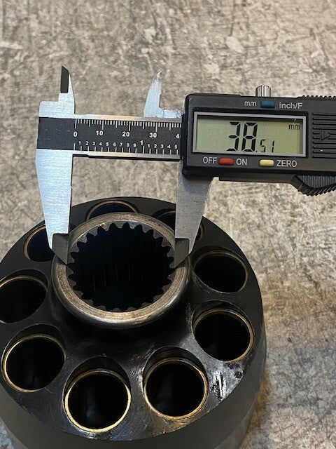 Barrel Cylinder Block Hydraulic Piston Pump 9 Bolt Holes 39mm Bore 23-Spline