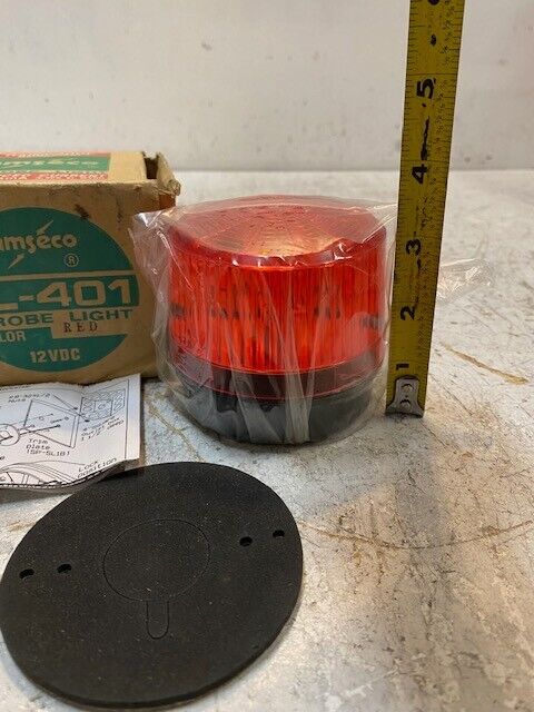 Amseco SL-401 12VDC Strobe Light Red Lens