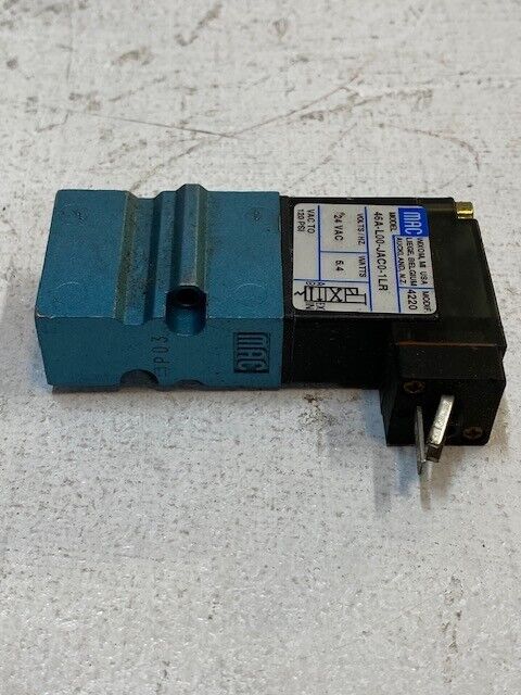 MAC Solenoid Valve 46A-L00-JAC0-1LR, 24VAC, 5.4W, 120Psi