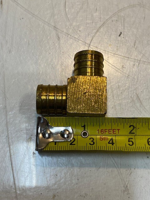 24 Qty of QPex NSF 90 Degree Brass Hose Barb Elbow Fittings 17mm Thread (24 Qty)