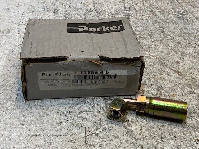 5 Quantity of Parker Parflex 13955-6-6 Hose Fittings (5 Quantity)