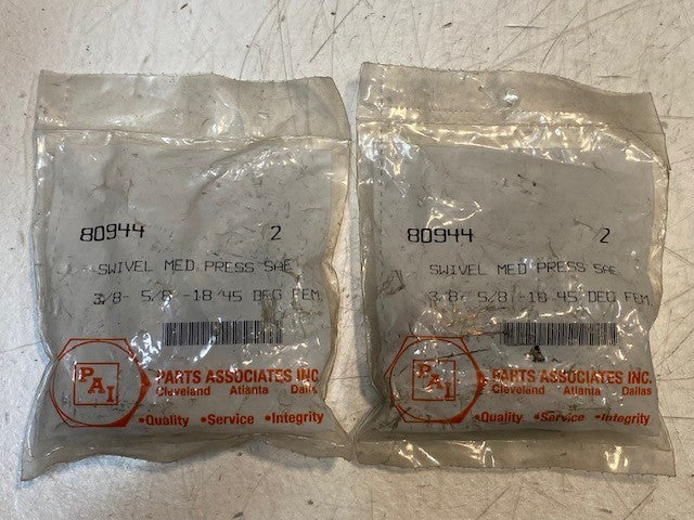 4 Quantity of Parts Associates 80944 | 3/8-5/8-18 Brass Adapters (4 Quantity)