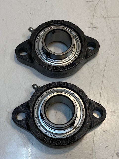 2 Quantity of IPTCI 2-Bolt Flange Bearings LF206 SB206-20G 32mm Bore (2 Qty)