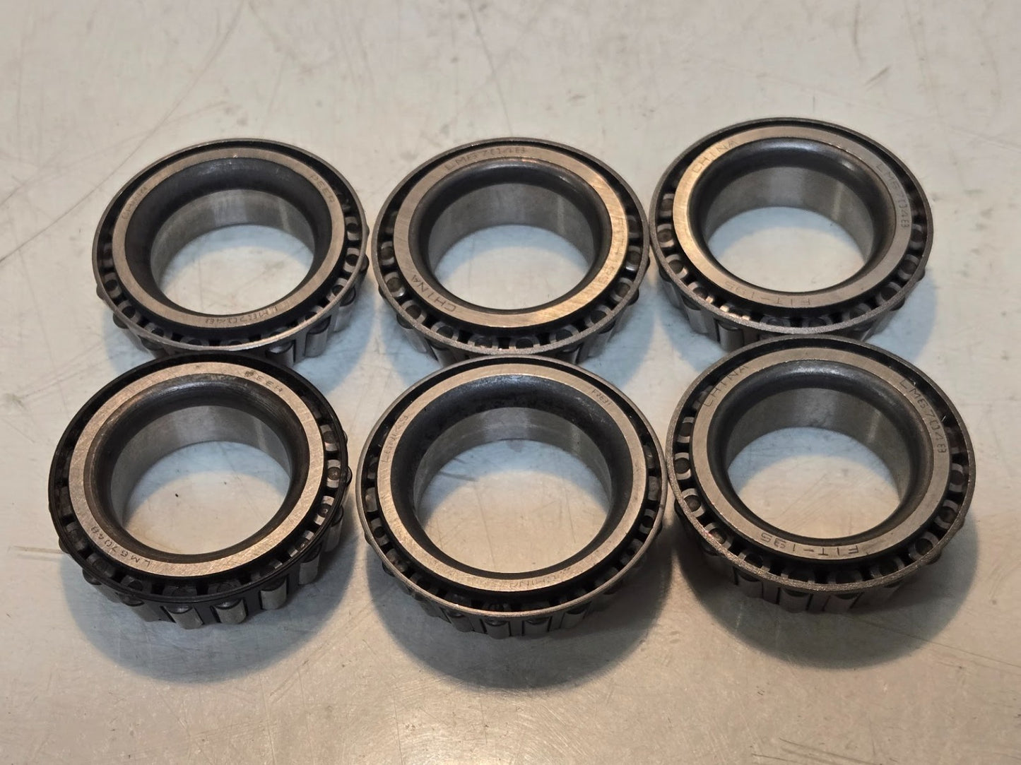 6 Quantity of Tapered Roller Bearing Cones LM67048 | 1-1/4" Bore (6 Quantity)