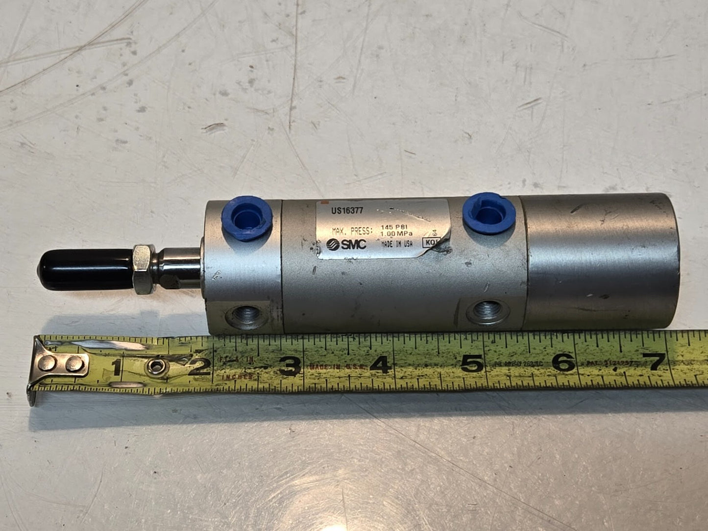 SMC US16377 Pneumatic Cylinder | Maximum Pressure 145 PSI 1.00 MPa | 7" x 1.5"