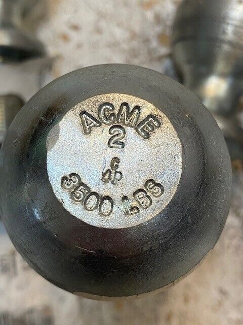 6 Quantity of ACME 2" 3,500 lbs Trailer Ball Hitches 2-1/4" Shank (6 Quantity)