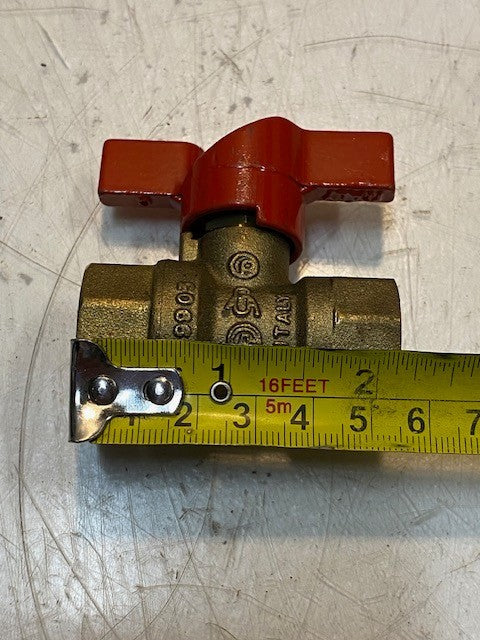 15 Quantity of Jomar Gas Ball Valves FIG-T205R 1/2" Red T-Handle (15 Quantity)