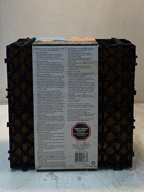 Golden Select 1791218 Composite Deck Tiles 7.75 Sq Ft 8 Tiles Weather Resistant