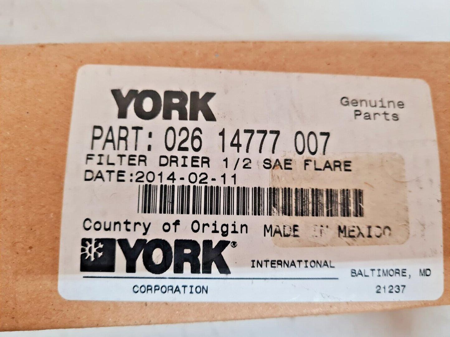 2 Qty. of York & Sporlan Filter Driers 026 14777 007 | 401449 | C-305-S (2 Qty)