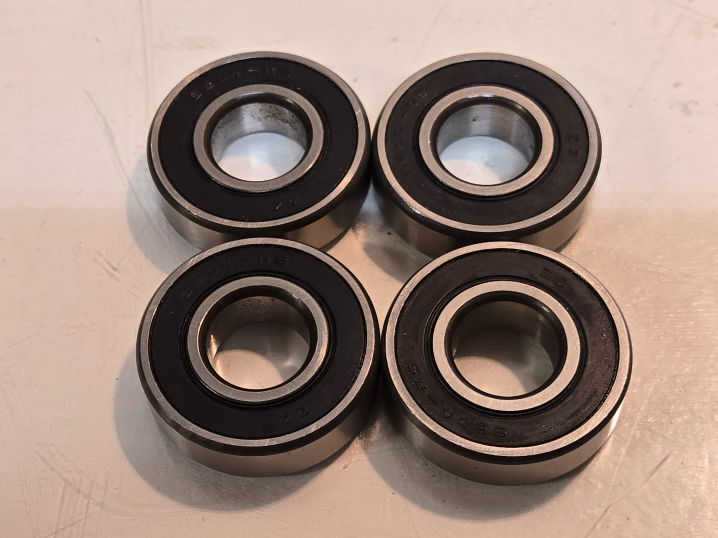 4 Quantity of ZZ Ball Bearings 6204-RS | 47 mm OD 20 mm Bore 14 mm Thick (4 Qty)