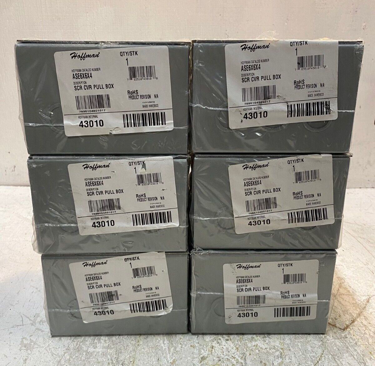 8 Quantity of Hoffman ASE6X6X4 Scr Cvr Pull Boxes 43010 (8 Quantity)