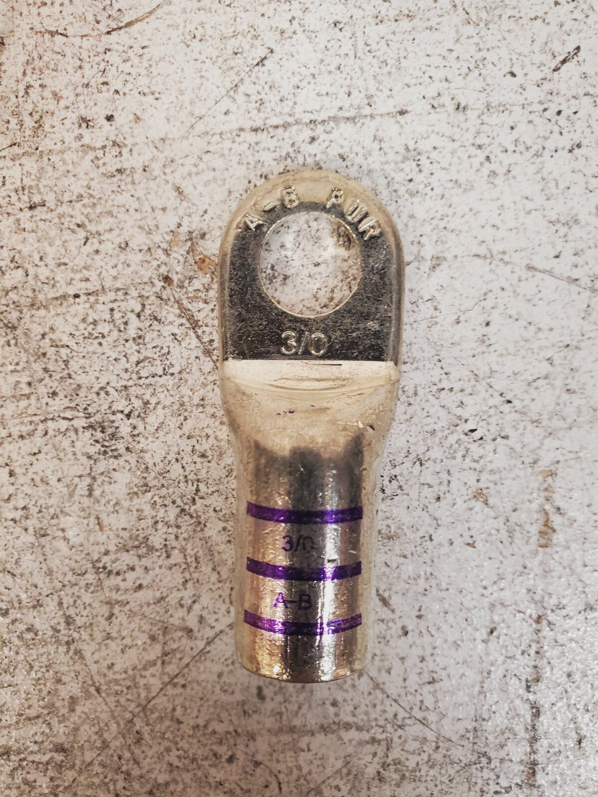 3 Quantity of One-Hole Lug Compression Connector 3/0 PUR A-B (3 Qty)
