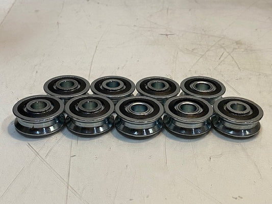 9 Quantity of U-Groove Track Roller Bearings 10x33x14mm (9 Quantity)