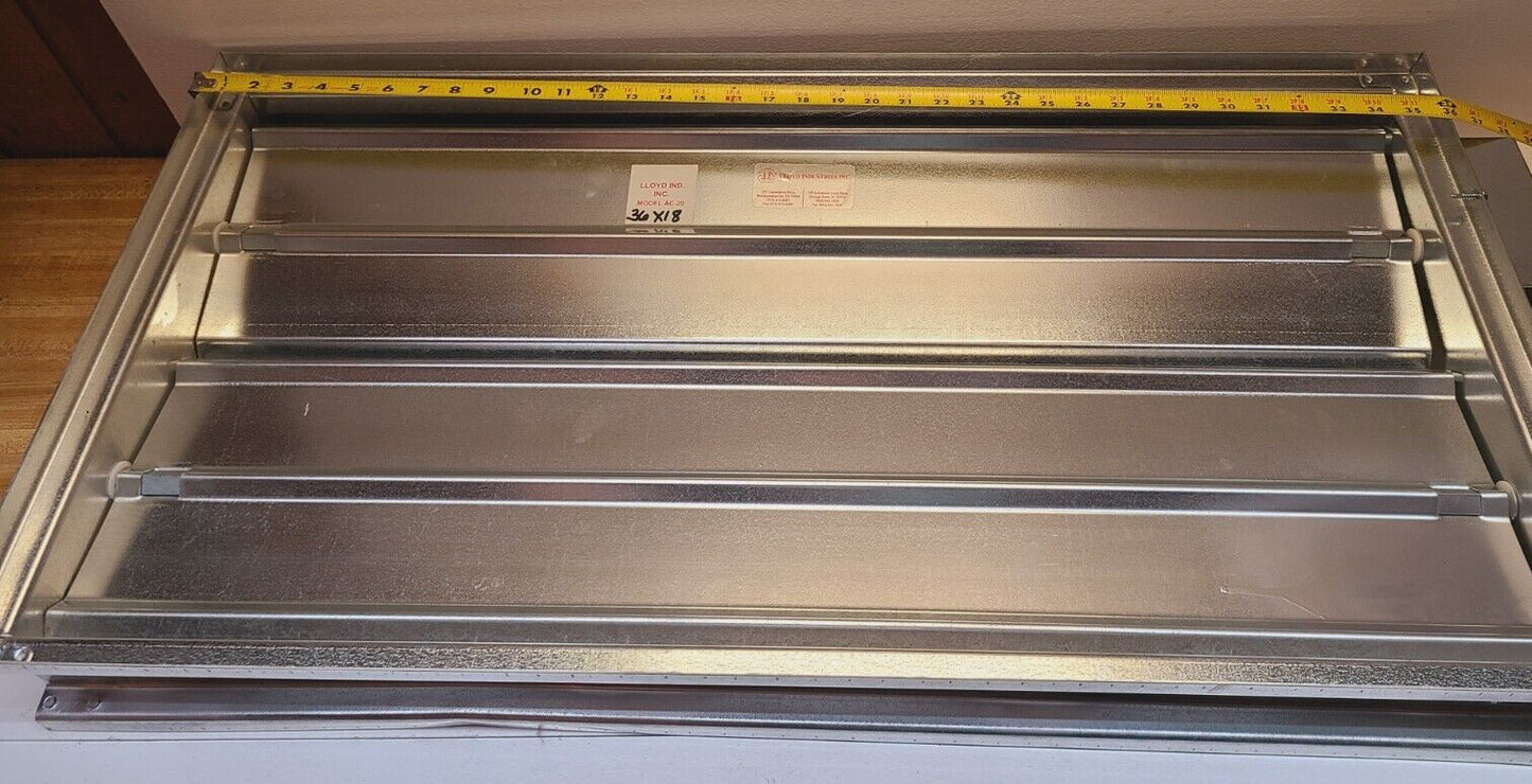 Lloyd Industries Opposed Blade Air Control Damper Model AC-20