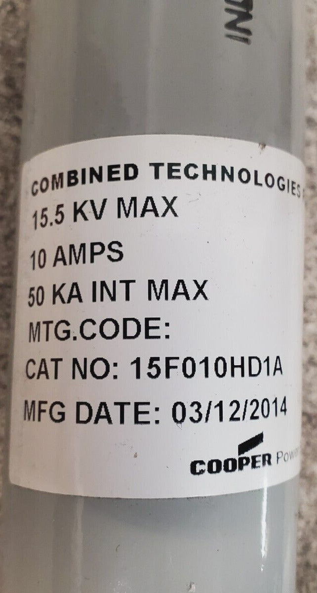 Cooper Combined Technologies Fuse 15F010HD1A | 10A | 15.5KV MAX | 50KA INT MAX