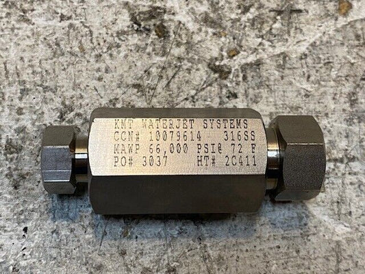 KMT Waterjet Systems 10079614 | 316SS Straight Reducer Coupling 1/4" F 3/8" M