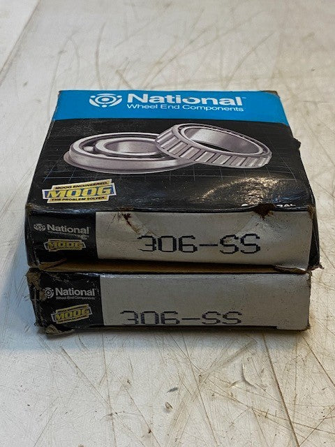 2 Quantity of National 306-SS Sealed Single Row Radial Ball Bearings (2 Qty)