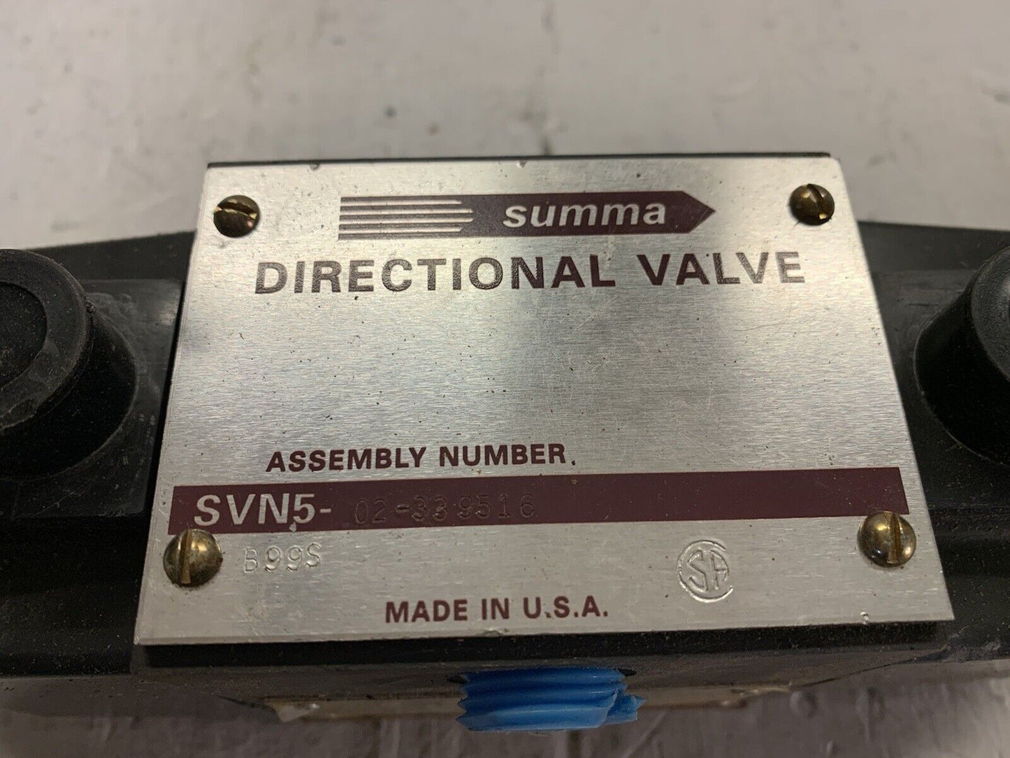 SUMMA SVN5 02-339516 Hydraulic Directional Valve 691436 - FREE SHIPPING