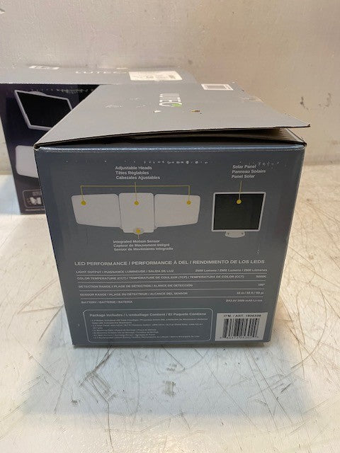 2 Quantity of Lutec Solar Security Lights 2500 L Triple Head 1806398 (2 Qty)