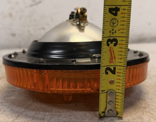 Round Amber Commercial Style Vehicle Turn Signal Warning Lamp Automotive Unit