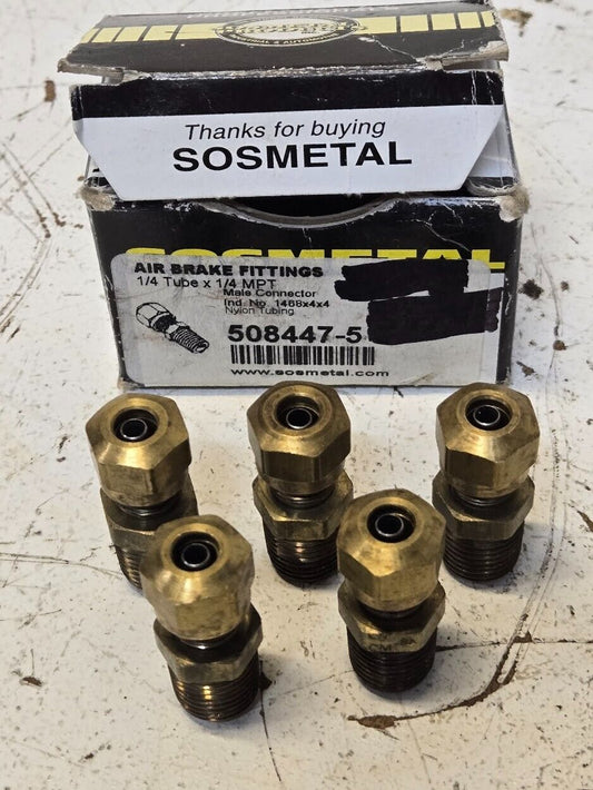 5 Quantity of Sosmetal Air Brake Fittings 508447-5 | 1468x4x4 (5 Quantity)