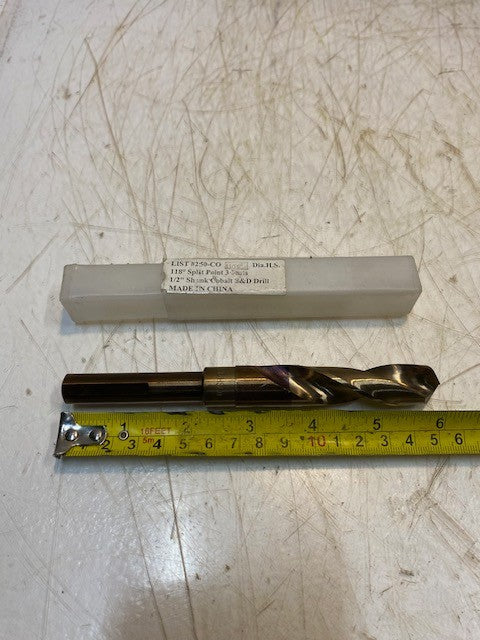 2 Qty of S&D Drill 11/16” HSCO 6” O.A.L. 1/2” Shank Cobalt Machine Tool (2 Qty)