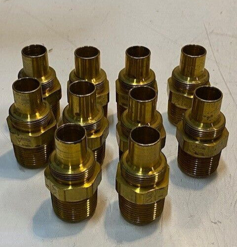 10 Quantity of Hydraulic A-12 Hex Fittings 17mm Nose 15mm ID 27mm Thread 18mm ID