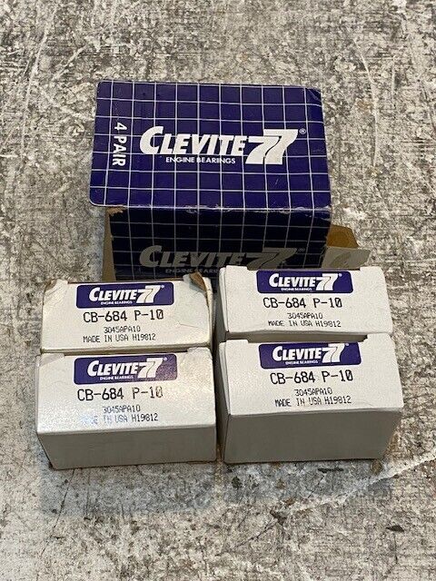 4 Quantity of Clevite 77 CB-684 P-10 Rod Bearings 2 pcs (8 pcs Total)