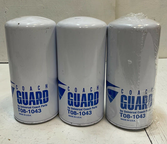 Three Coach Guard T08-1043 Lube Oil Filters (Set of Three)