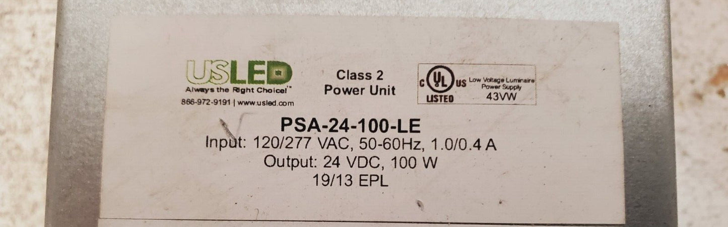 USLED Led Driver Class 2 Power Unit PSA-24-100-LE