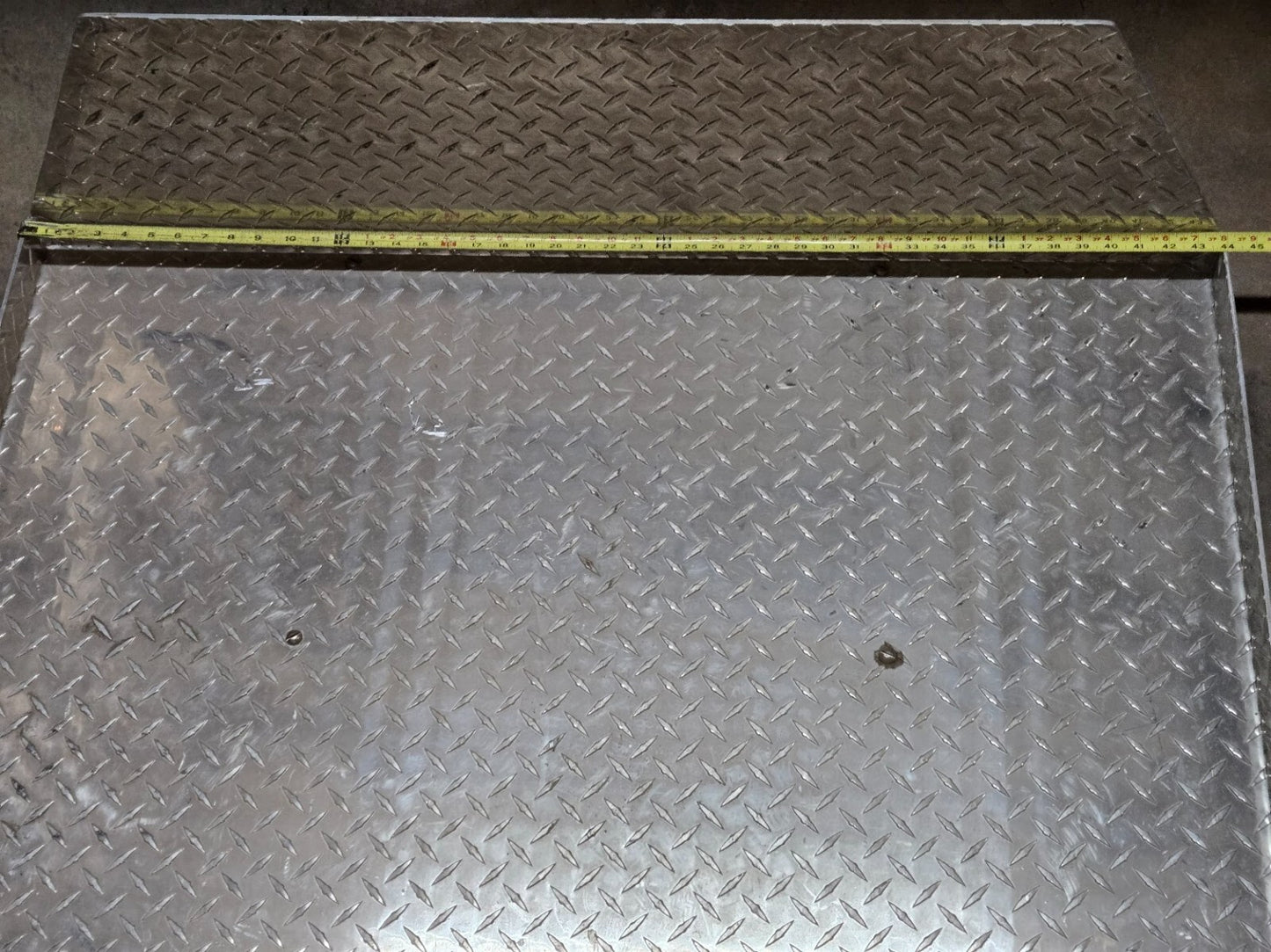 Diamond Plate Golf Cart Bed | 44" x 32" Bed | 8mm Mounting Holes | 3/8" Bolts