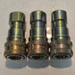 3 Quantity of Parker 60 Series H2-62-T6 Hydraulic Quick Connect Fittings (3 Qty)