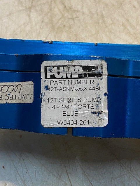 Pump Tec Pump Head Only Series 112 | 12T Series W0404-261 | 4-1/4" Ports Blue