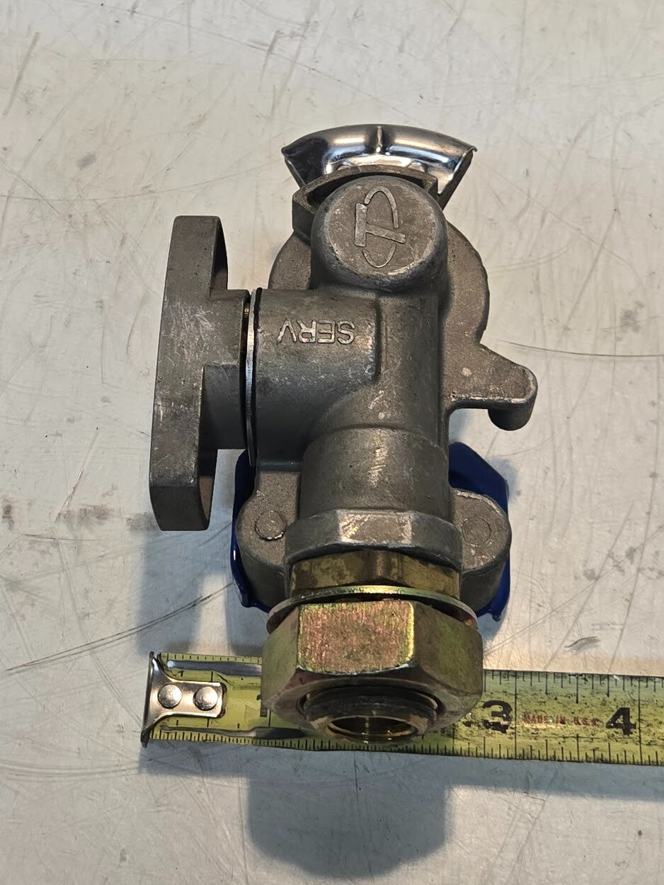 Service Blue Glandhand with Quarter Turn Shutoff Valve | 1/2" FPT | 37mm Hex Nut