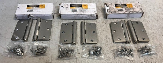 3 Quantity DoorMerica Hardware 3-1/2" x 3-1/2" Standard Door Hinge DH-RC179