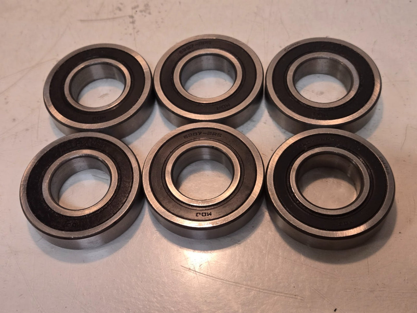 6 Quantity of MDJ Ball Bearings 6207-2RS | 72 mm OD x 35 mm Bore (6 Qty)
