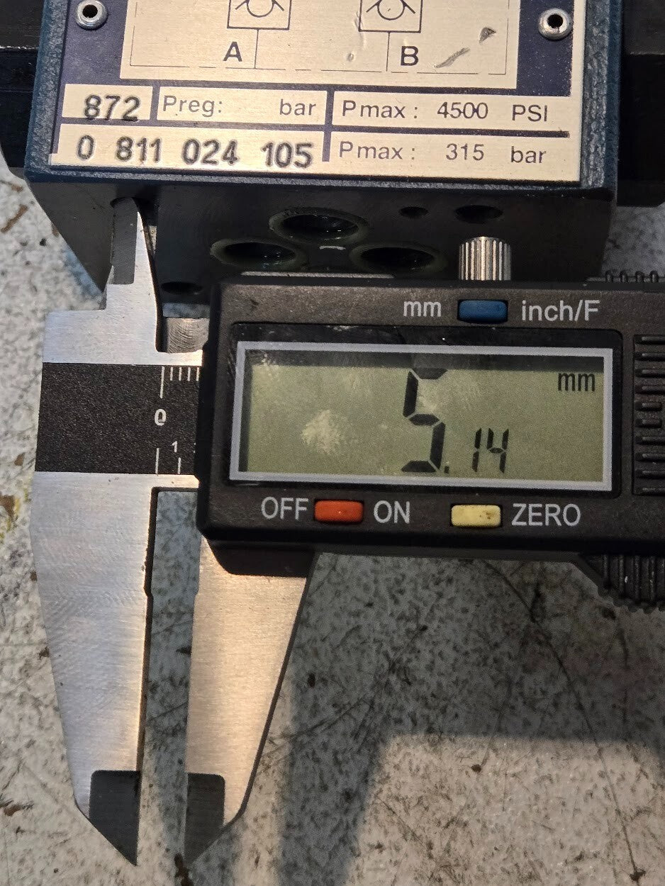 Bosch Manifold Check Valve 0 811 024 105 | 872 | Max Pressure 4500 PSI 315 Bar