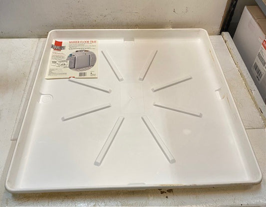 3 Qty of GE PM7X1 Washing Machine Floor Trays White 27" x 30" x 2-1/8" (3 Qty)