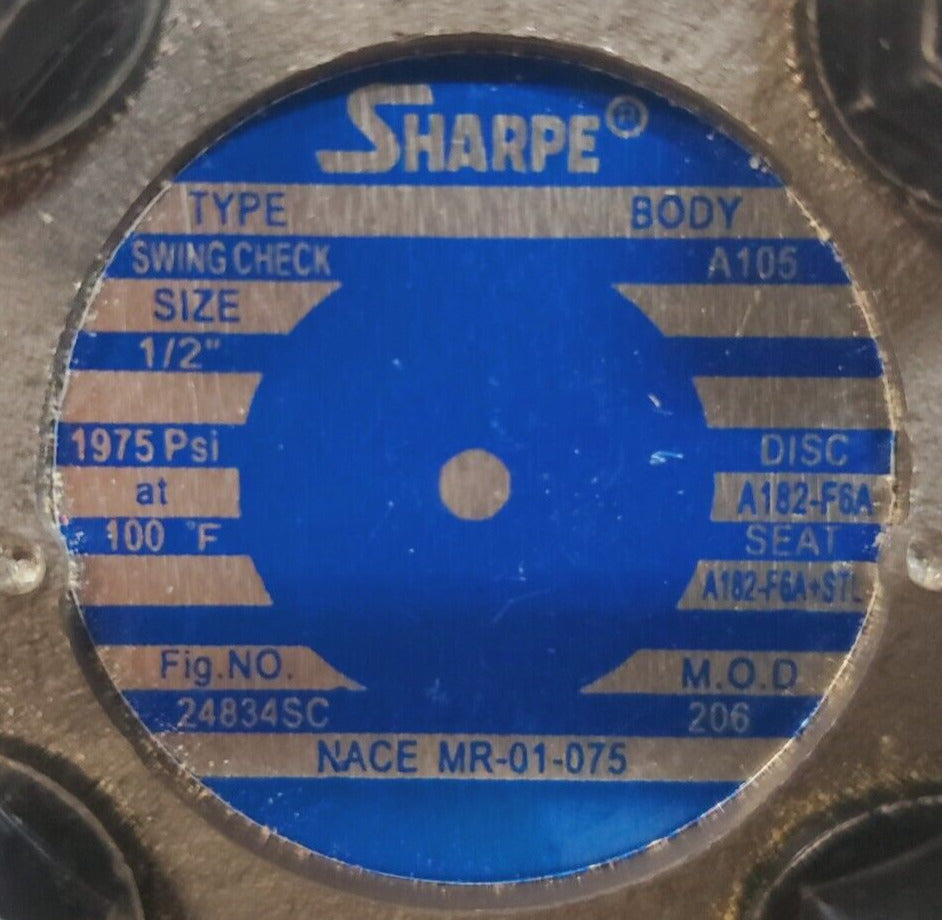 Sharpe Valves Series Carbon Steel Piston Check Valve 24834SC | 1/2-800 A105N YBD