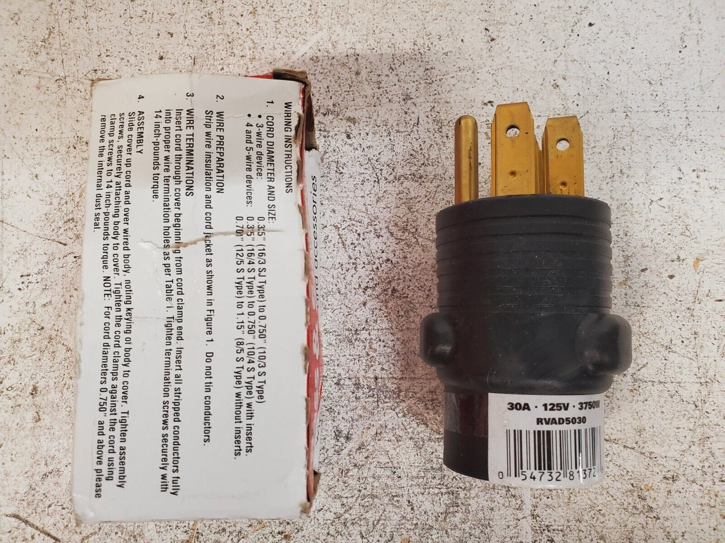 Pass & Seymour Turnlok Plug 4Wire 20A 120/208V  L1820-P