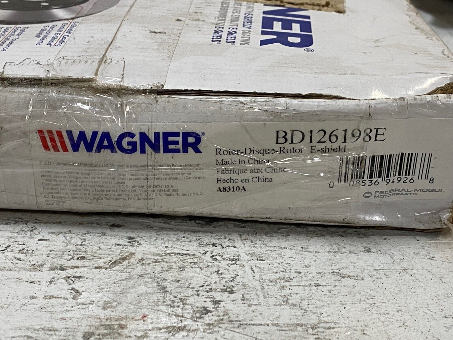 Wagner BD126198E Brake Rotor Disque Eshield A8310A