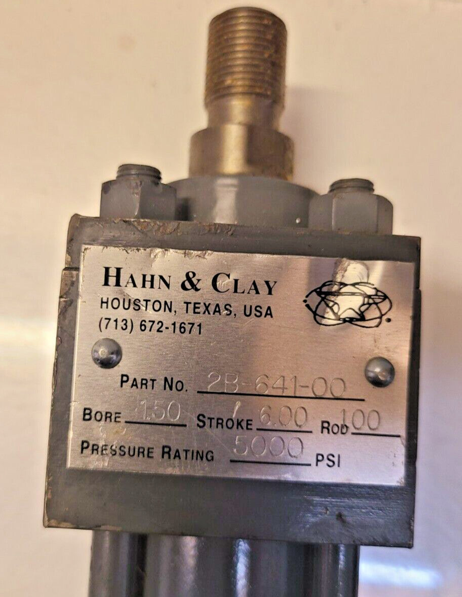 Hahn & Clay Hydraulic Cylinder 2B-641-00 Bore 1.50 Stroke 6.0 Rod 100 | 5000PSI