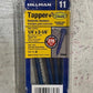 40pcs of Hillman Tapper 11 Concrete Anchors 1/4"x2-1/4" 10 Boxes of 4 (40 Qty)