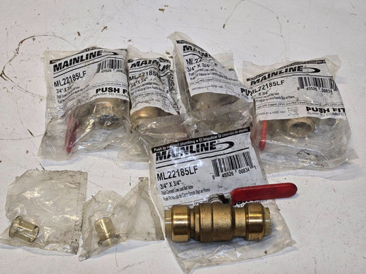 5 Quantity of Mainline ML22185LF 3/4"x3/4" Ball Valve 845526008341 (5 Quantity)