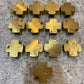 13 Quantity of Parker Cross Female Brass Fluid Connectors 2205P-4 (13 Quantity)