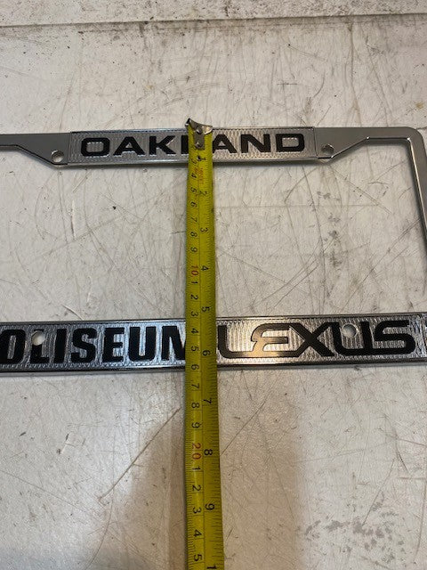 Oakland Coliseum Lexus License Plate Frame 12" Long 6-1/4" Wide