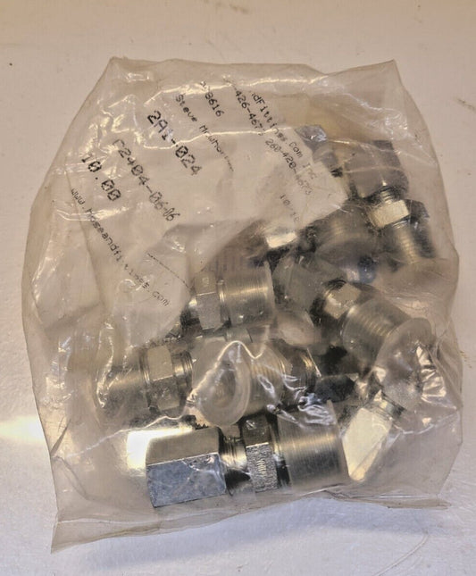 10 Qty Hose and Fittings Compression x Male Pipe Adapters C2404-06-06 (10 Qty)