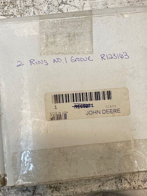 John Deere Piston Ring Kit No. 1 Groove R123163 (2) & No. 2 Groove R123168 (1)