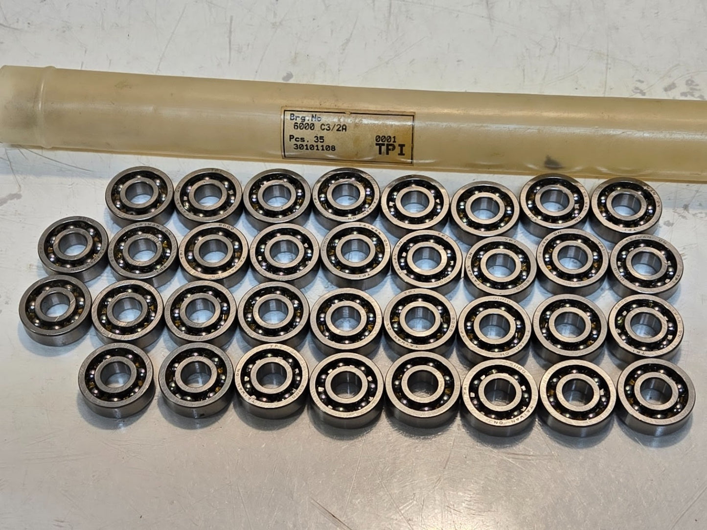 34 Quantity of TPI Bearings 6000 | 26 mm OD x 10 mm Bore x 8 mm Wide (34 Qty)